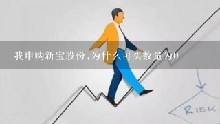 我申购新宝股份,为什么可买数量为0