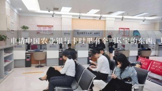 申请中国农业银行卡时里有个叫K宝的东西、K宝是什么