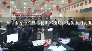 支付宝为什么显示花呗不能用但是淘宝用花呗付款成功了