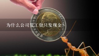 为什么公司发工资只发现金？