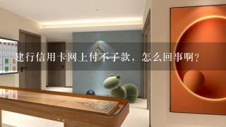 建行信用卡网上付不了款，怎么回事啊?