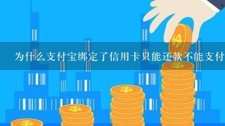 为什么支付宝绑定了信用卡只能还款不能支付？