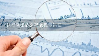 建行网银盾密码老提示错误