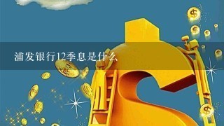 浦发银行12季息是什么