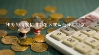 刚办的浦发信用卡怎么默认是分期付款