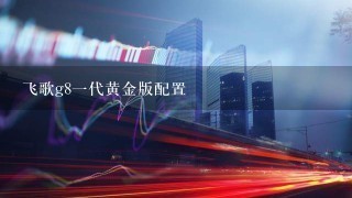 飞歌g8一代黄金版配置