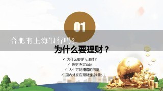 合肥有上海银行吗？