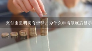 支付宝里明明有借呗，为什么申请额度后显示暂无信用额度