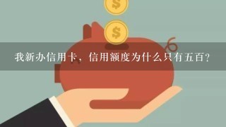 我新办信用卡，信用额度为什么只有五百？