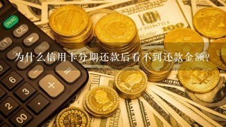 为什么信用卡分期还款后看不到还款金额？