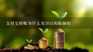 支付宝转账为什么有20万的限额的