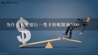 为什么农业银行一类卡转账限额5000