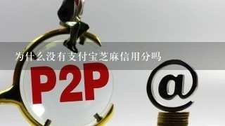 为什么没有支付宝芝麻信用分吗