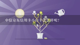 中信京东信用卡小白卡怎么样呢？