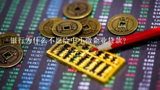 银行为什么不愿给中小微企业贷款？