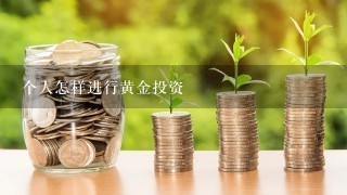 个人怎样进行黄金投资