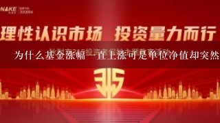 为什么基金涨幅一直上涨可是单位净值却突然变小?