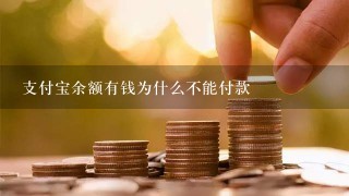 支付宝余额有钱为什么不能付款