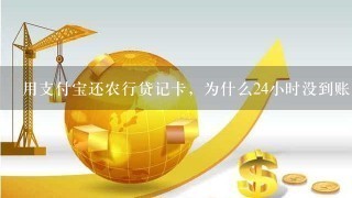 用支付宝还农行贷记卡，为什么24小时没到账