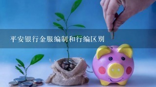 平安银行金服编制和行编区别