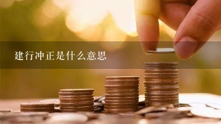 建行冲正是什么意思