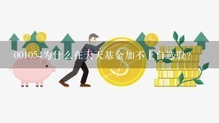 001054为什么在天天基金加不上自选股？