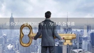 房价2016年到2017年，为什么会暴涨