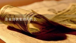 企业贷款集团为什么