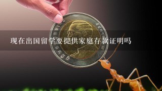 现在出国留学要提供家庭存款证明吗