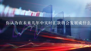 你认为在未来几年中实时汇款将会发展成什么样子？