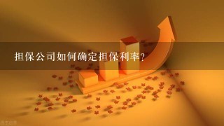 担保公司如何确定担保利率?